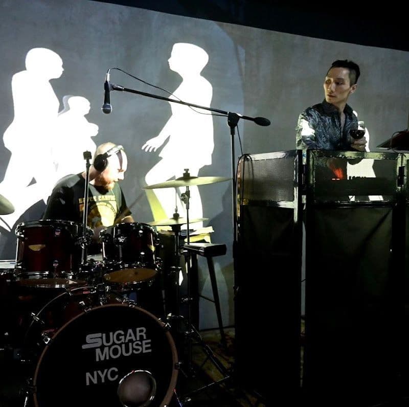 Immersive projection visuals covering the walls at Sugar Mouse in the East Village